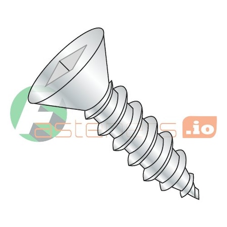 Newport Fasteners Sheet Metal Screw, #10-16 x 3/4 in, Zinc Plated Steel Flat Head Square Drive, 4500 PK 462388-4500